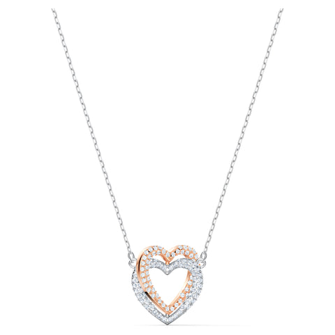 Authentic Hyperbola necklace Heart, White, Mixed metal finish -5518868