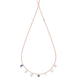 Authentic Symbolic Necklace, Multi-Colored Rose-Gold Tone Plated -5497664