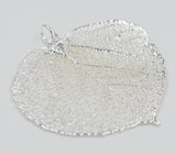 Real Leaf PENDANT ASPEN Dipped in Sterling Silver Genuine Leaf