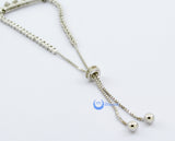 Contemporary Modern Bracelet Teardrop with Moving Drops Sterling Silver CZ - Zhannel
 - 3