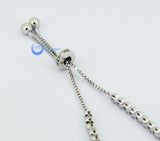 Contemporary Modern Bracelet Teardrop with Moving Drops Sterling Silver CZ - Zhannel
 - 4