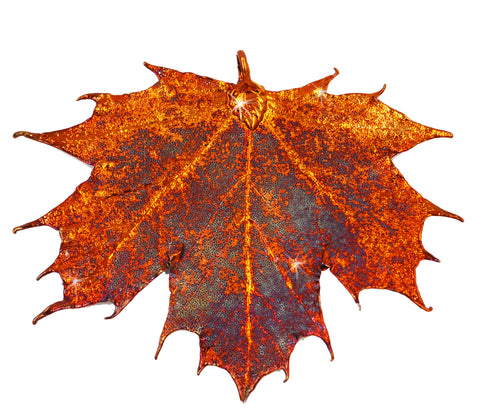 Real Leaf PENDANT Sugar Maple in Copper Genuine Leaf - Zhannel
 - 1
