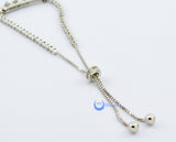 Contemporary Modern OOO Bracelet with Moving Circles Sterling Silver CZ