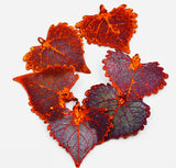Real Leaf PENDANT COTTONWOOD Dipped in Copper Genuine Leaf