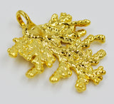 Real Leaf PENDANT/ Christmas Ornament CYPRESS in 24K Yellow Gold Genuine Leaf