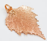Real Leaf PENDANT BIRCH Dipped in Rose Gold Genuine Leaf