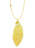 Real Leaf PENDANT with Chain ELM Dipped in 24K Yellow Gold Genuine Leaf Necklace