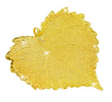Real Leaf Christmas ORNAMENT COTTONWOOD 3" Dipped in 24K Yellow Gold