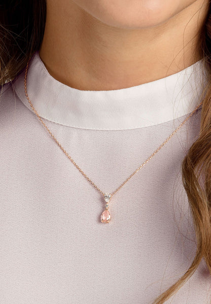 Swarovski VINTAGE PENDANT Necklace, Pink, Rose Gold Tone