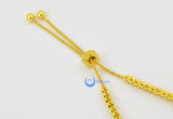 Contemporary Modern Gold Bracelet with Moving Cross Sterling Silver CZ