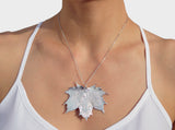 Real Leaf PENDANT Sugar Maple in Sterling Silver Genuine Leaf