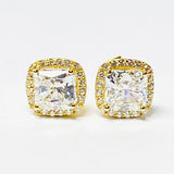 1.05ct Princess Cut Earrings Studs KIM Signity CZ Sterling Silver