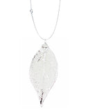 Real Leaf PENDANT with Chain EVERGREEN in Silver Genuine Leaf Necklace