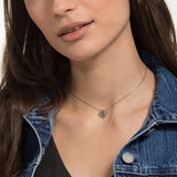 Authentic SPARKLING DANCE NECKLACE, Green, Rhodium -5496308
