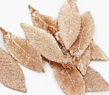 Real Leaf PENDANT with Chain ELM Dipped in Rose Gold Genuine Leaf Necklace