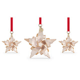 Swarovski Christmas Festive Annual Edition 2021 Ornament Set, Gold tone -5597133