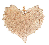Real Leaf PENDANT with Chain COTTONWOOD Rose Gold Dipped Genuine Leaf Necklace