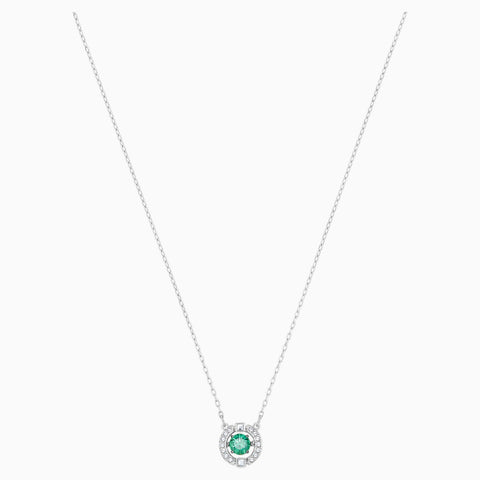 Authentic SPARKLING DANCE NECKLACE, Green, Rhodium -5496308