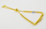 Contemporary Modern Gold Bracelet with Moving Cross Sterling Silver CZ