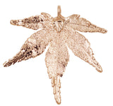 Real Leaf PENDANT with Chain Japanese Maple in Rose Gold Genuine Leaf Necklace