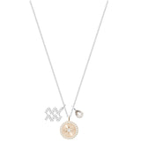 Swarovski Zodiac Pendant AQUARIUS, Gray, Rhodium Plating -5349213