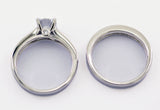 1.25ct Engagement Wedding Set 2 RINGS Signity CZ Pave/Prong Set Sterling Silver