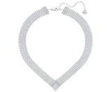 Authentic FIT MESH Necklace, White, Palladium plated -5289715