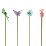 Swarovski Jungle Beats Cocktail Stirrers Andoki, Set of 4 -5557812