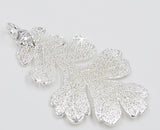 Real Leaf PENDANT with Chain Lacey OAK Dipped in Silver Genuine Leaf Necklace