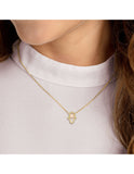 Swarovski Crystal LUCKILY HAMSA Hand Necklace, Yellow Gold -5448612