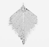 Real Leaf PENDANT with Chain BIRCH Dipped in Sterling Silver Necklace