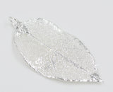 Real Leaf PENDANT with Chain ROSE Genuine LEAF in Sterling Silver Necklace