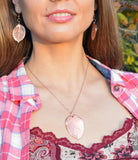 Real Leaf PENDANT with Chain ROSE Genuine LEAF in Rose Gold Necklace