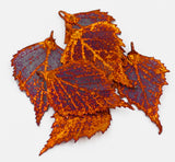 Real Leaf PENDANT BIRCH Dipped in Iridescent Copper Genuine Leaf