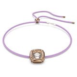 Swarovski Dulcis Choker Necklace Cushion cut, Rose gold tone-5622377