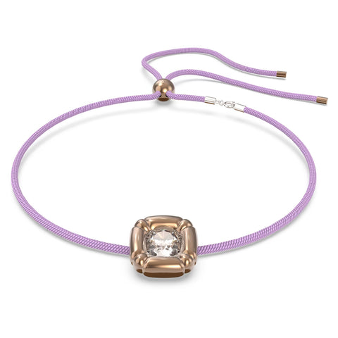 Swarovski Dulcis Choker Necklace Cushion cut, Rose gold tone-5622377
