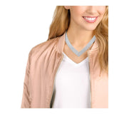Authentic FIT MESH Necklace, White, Palladium plated -5289715