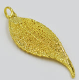 Real Leaf PENDANT with Chain EVERGREEN in 24K Yellow Gold Genuine Leaf Necklace