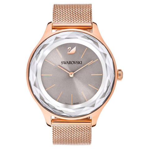 Swarovski OCTEA NOVA Watch Milanese bracelet, Gray, Rose gold -5451634