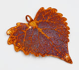 Real Leaf PENDANT with Chain COTTONWOOD Dipped in Copper Genuine Leaf Necklace