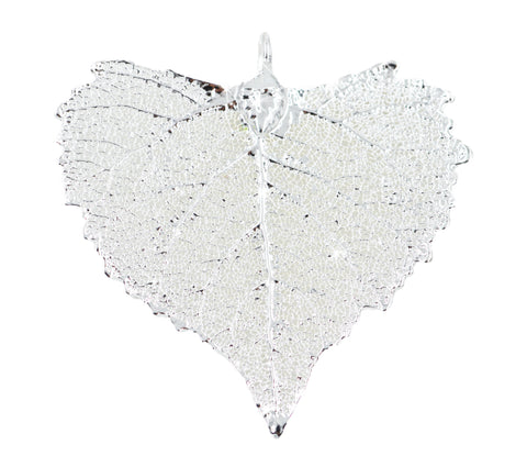 Real Leaf PENDANT COTTONWOOD Dipped in Silver Genuine Leaf