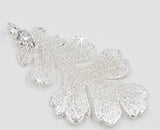 Real Leaf PENDANT Lacey OAK Dipped in Silver Genuine Leaf