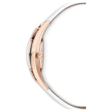 Swarovski Crystalline Sporty Watch Leather strap, White, Rose gold -5547635