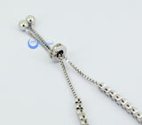 Contemporary Modern OOO Bracelet with Moving Circles Sterling Silver CZ