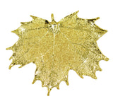 Real Leaf PENDANT with chain Sugar Maple in 24k Yellow gold Necklace