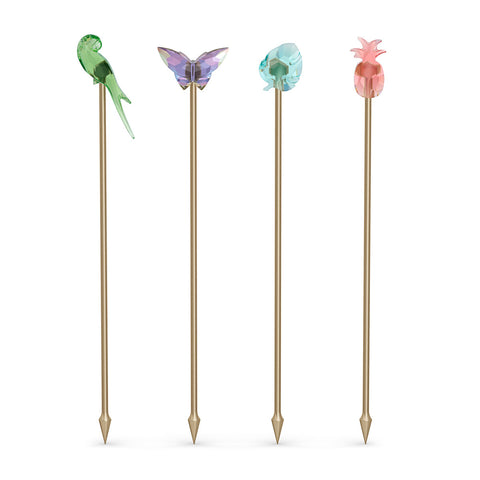 Swarovski Jungle Beats Cocktail Stirrers Andoki, Set of 4 -5557812
