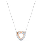 Swarovski Hyperbola necklace Heart, White, Mixed metal finish -5518868