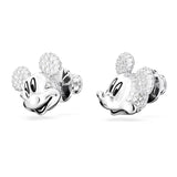 Swarovski Disney Mickey Mouse stud earrings White, Rhodium plated -5668781