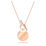 Swarovski GINGER T BAR Pendant Necklace, Rose Gold Plated -5576610