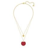 Swarovski Ginger layered pendant Red, Gold-tone plated -5642940